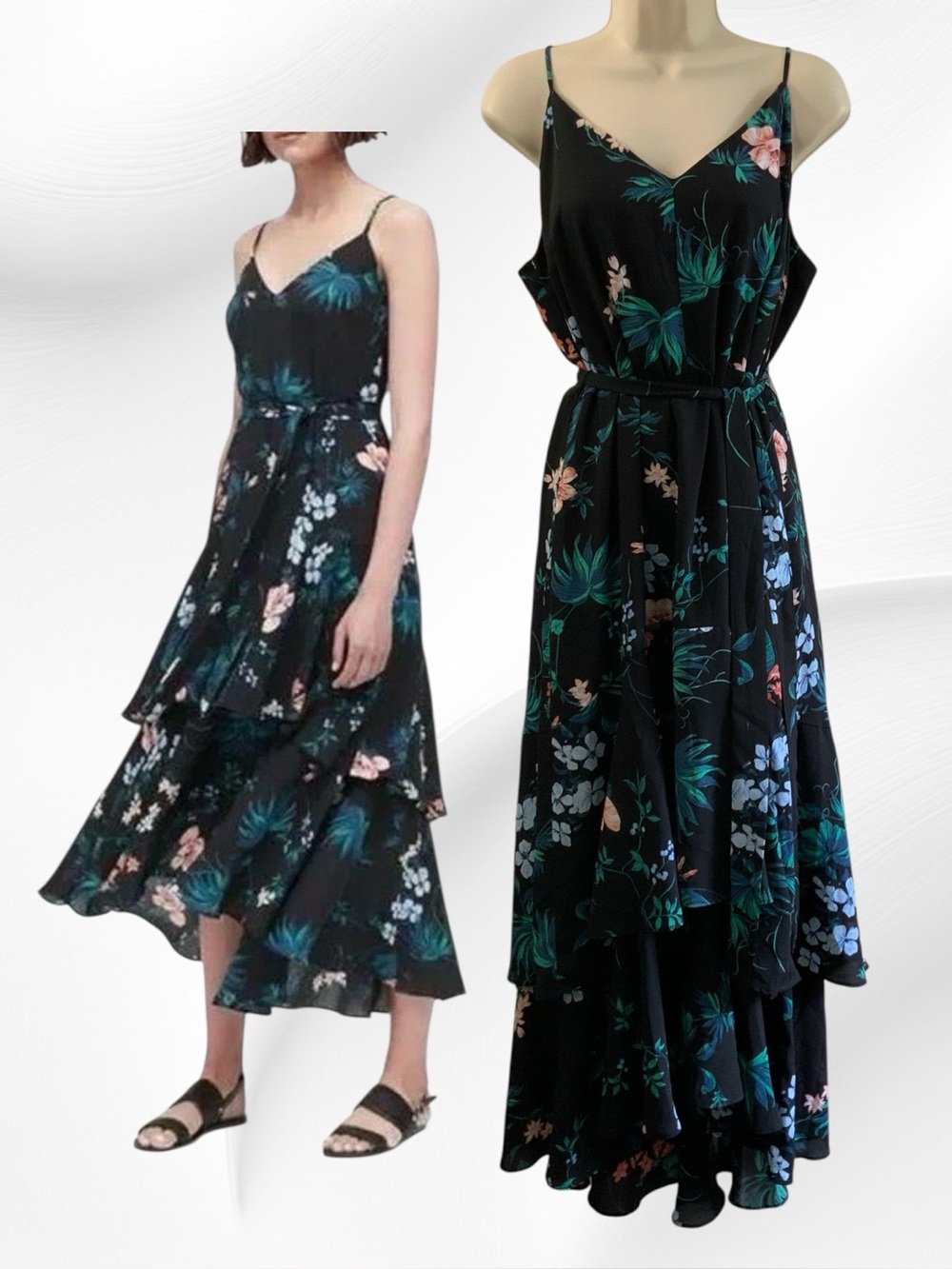 Banana Republic Floral Tiered Maxi, NWT MSRP $ 159 Size
